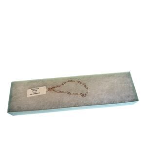 🍀#20 Rose Color 925 Sterling Silver Paperclip chain bracelet*6.5"